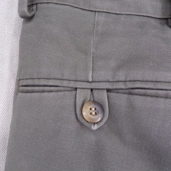 Dockers Premium Men's Olive Green Pleated Cuffed Khakis - size 40x32 - Picture 6 of 10